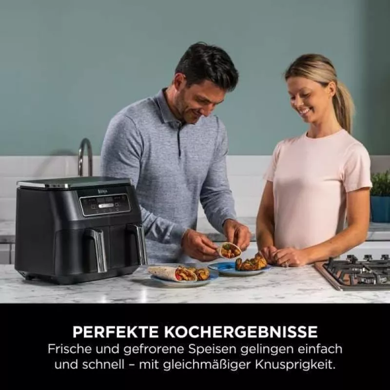 Ninja AF200EU friggitrice doppia 7,6 L stand-alone 2400 W friggitrice ad aria nera