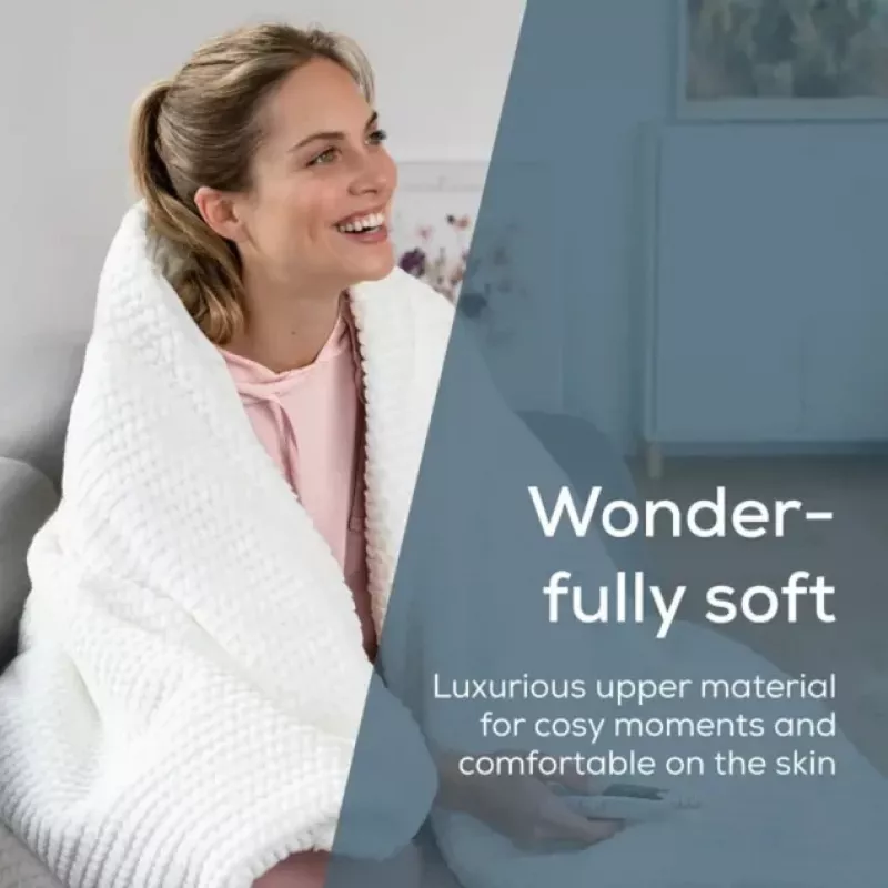 Beurer HD 82 Helsinki Coperta termica da sovrapposizione, 130 x 180 cm, bianco