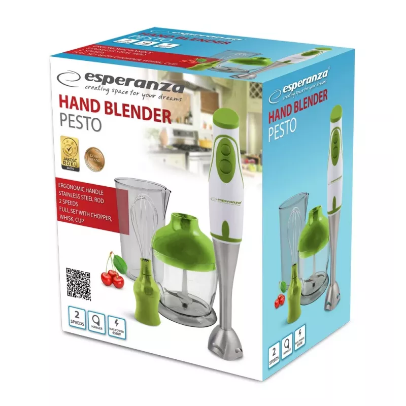 Esperanza EKM003G frullatore a immersione 0,75 L verde, bianco 450 W