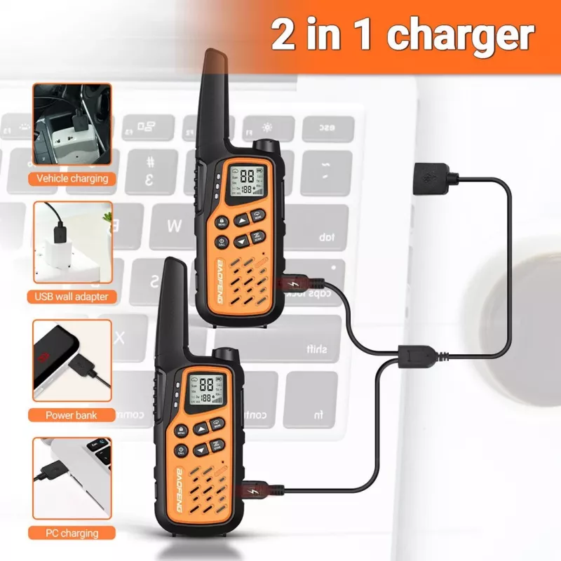 Walkie-talkie Baofeng BF-T25E arancione, 2 pezzi