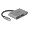 DeLOCK 61071 adattatore cavo video 0,1 m USB Type-C USB Type-C USB Type-A HDMI grigio