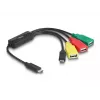 Hub USB DeLOCK 4 porte USB 2.0 con cavo USB Type-C su 3 x USB-A femmina + 1 x USB-C maschio