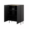 Scaffale Cama Meble ONDA 2D2SZ libreria 98×45×127 cm nero
