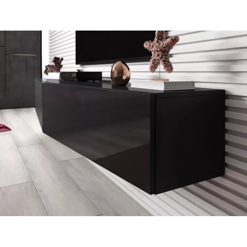 Cama supporto TV VIGO SLANT 180cm (2x90) nero/nero lucido