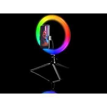Ring light RGB 26 cm con stativo