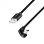 LOGILINK CU0195 Cavo USB 2.0 Type-C C/M angolare a USB-A/M alluminio nero 3m
