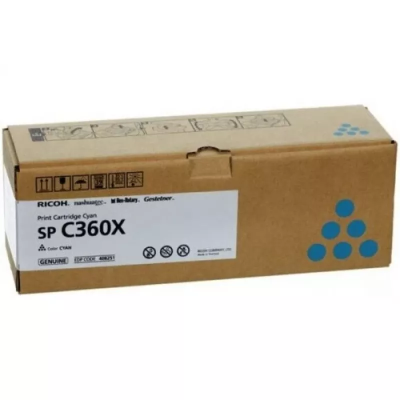 Cartuccia toner Ricoh SPC360X ciano – alta resa 9.000 pagine