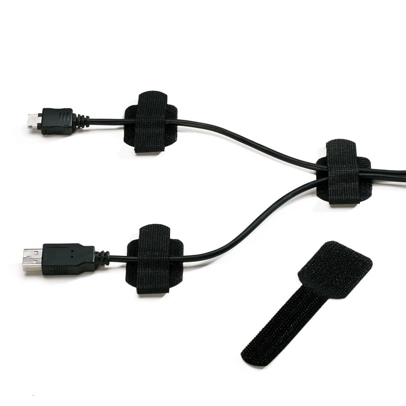 LABEL THE CABLE PRO supporto da parete in velcro per cavi, set da 50 pezzi - nero