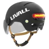 Casco Livall L23 nero 54-58cm con LED/SOS e visiera protettiva
