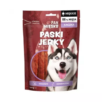 Snack per cani Pan Mięsko Strisce di Anatra essiccate 100 g