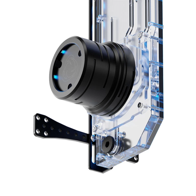 Singularity Resonance 2.0 Single D5 Distro Plate — piastra di distribuzione con serbatoio a pompa singola per raffreddamento a liquido personalizzato