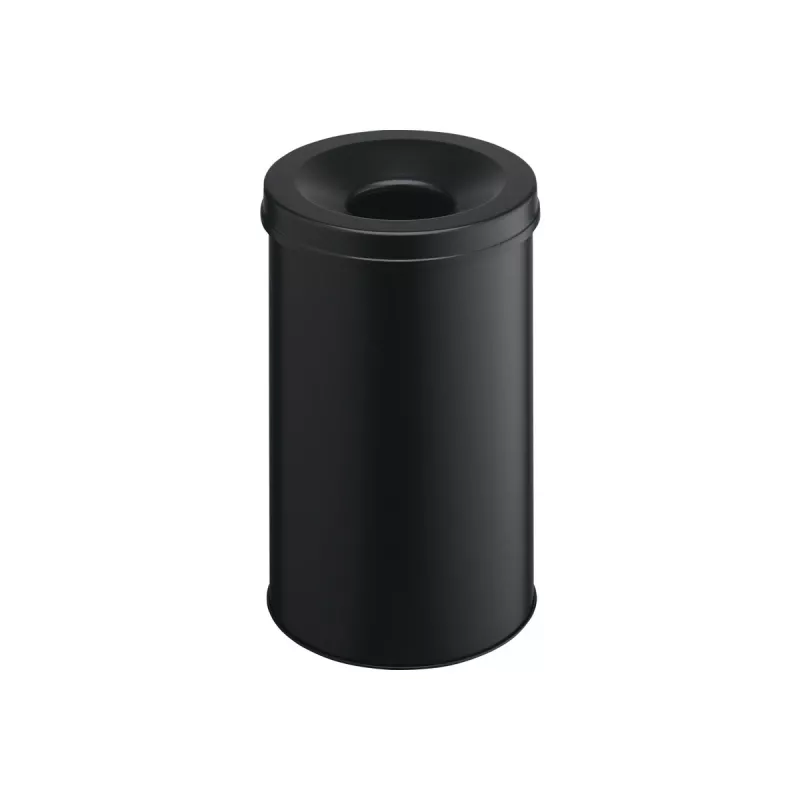 Cestino portarifiuti rotondo in acciaio nero Durable 330601