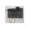 Appendiabiti da parete Top E Shop WIESZAK 2F CZERŃ MAT — truciolare, 7 ganci, 700×200×400 mm, nero