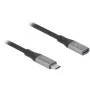 Delock 81202 cavo di prolunga USB-C 40 Gbps, maschio-femmina, PD 240 W, 2 m, grigio