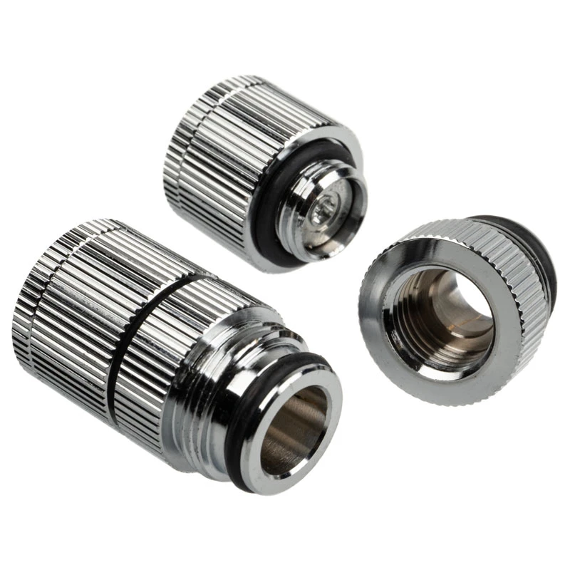 Scarico acqua G1/4 filettatura maschio – BitsPower Touchaqua, confezione da 2, argento