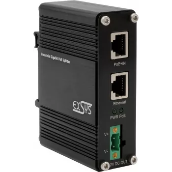 Splitter PoE+ Exsys EX-60325 802.3at, uscita 12 V DC 20 W