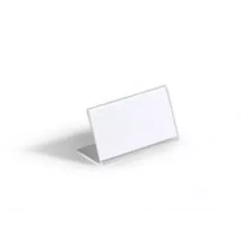 Durable 8055-19 portanome da tavolo, forma a L, 52 x 100 mm, acrilico, trasparente, confezione da 10
