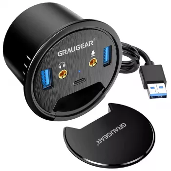 Hub USB GRAUGEAR G-THUB-AU-60 USB 3.2 Gen 1 Type-A nero