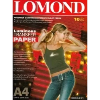 Carta inkjet termotrasferibile Lomond A4, 10 fogli, fluorescente