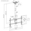 Supporto TV da soffitto MACLEAN MC-112B, portata max. 60 kg, inclinabile e orientabile