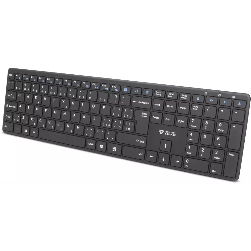 Set tastiera e mouse wireless YENKEE YKB 2008CS — 2,4 GHz USB, layout compatto
