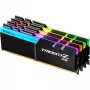 DIMM 32 GB DDR4-3200 (4x 8 GB) kit quad, memoria RAM nera, F4-3200C16Q-32GTZRX, Trident Z RGB, INTEL XMP