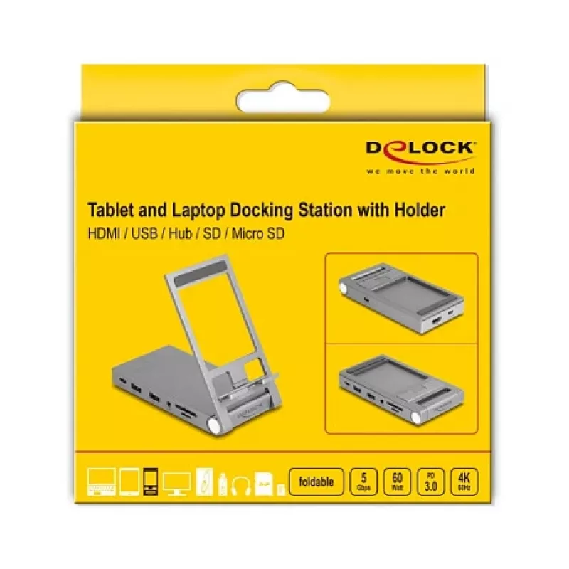 Docking station DeLOCK 88199 4K con supporto