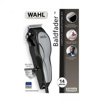 Tagliacapelli Wahl 20107.0460 Baldfader — trimmer AC con filo, 6 livelli di lunghezza, 1–13 mm, larghezza testina di taglio 45 mm, nero/cromo