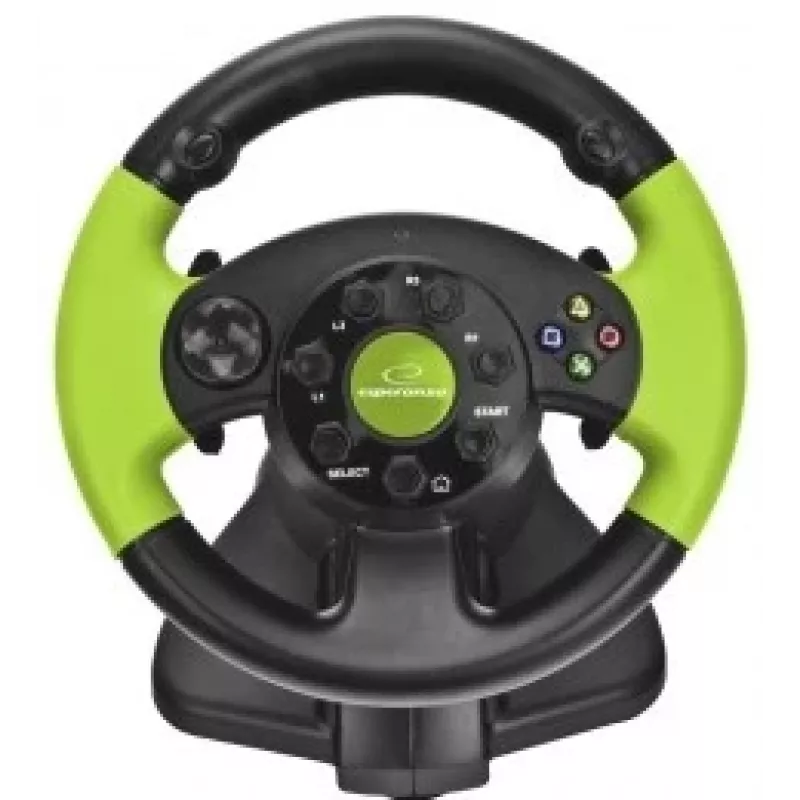 Esperanza EG104 High Octane volante con pedali, PC/PS3/Xbox 360, nero/verde