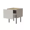 Comodino Cama, 2 pz., FELLINI, 40x41x60, cashmere + piano in rovere oliato