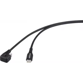 Renkforce cavo USB 2.0 con connettore USB-C, ruotato di 180 gradi, nero (RF-6721078)