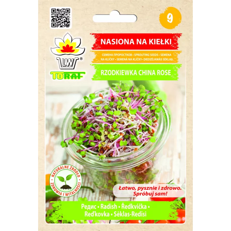 Semi di ravanello China Rose per germogli, confezione da 20 g