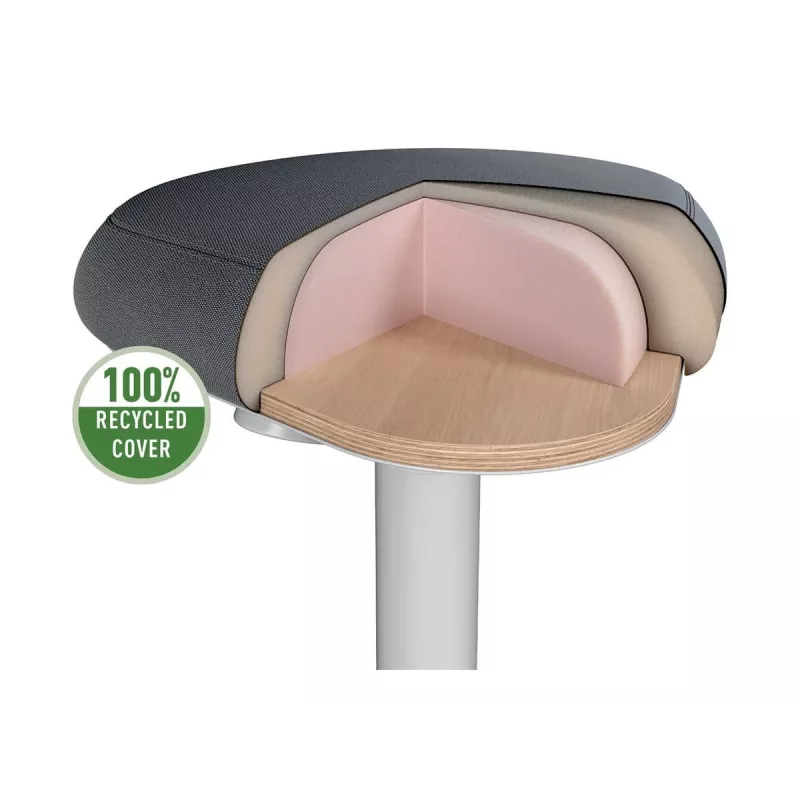 Sedia da ufficio Leitz 65440085 seduta imbottita grigio struttura in plastica