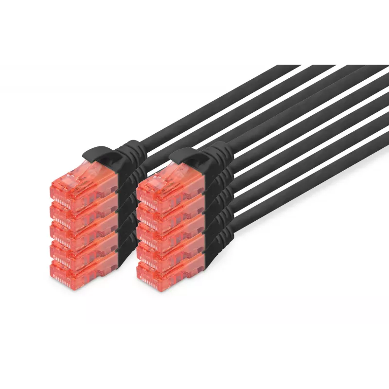 Cavo di rete Digitus CAT 6 U/UTP 0,5m RJ-45 nero