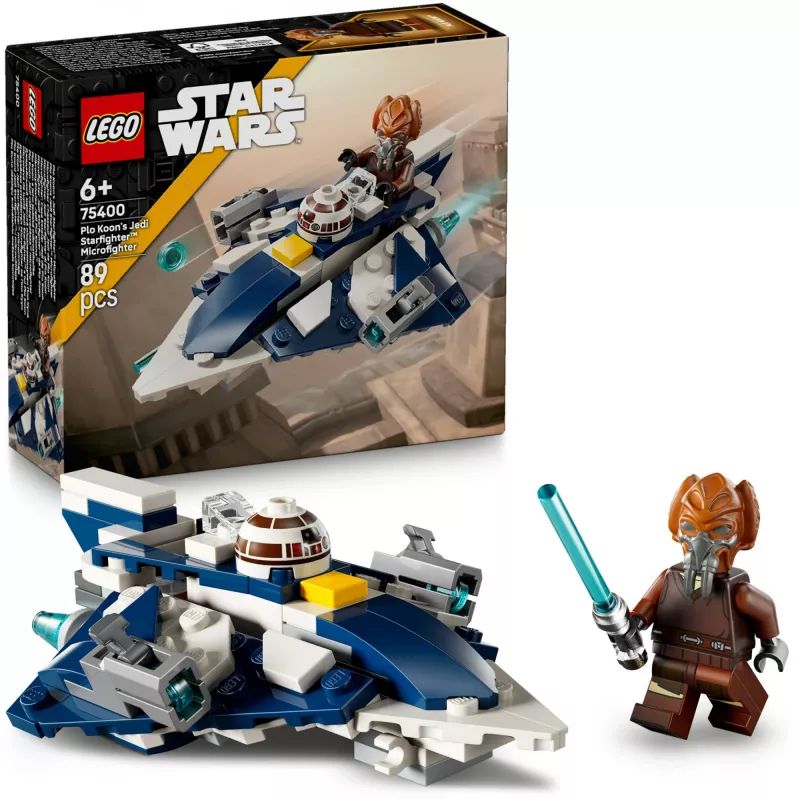 LEGO Microfighter Star Wars Starfighter Jedi di Plo Koon 75400 — 89 pezzi, 1 minifigura, età 6+