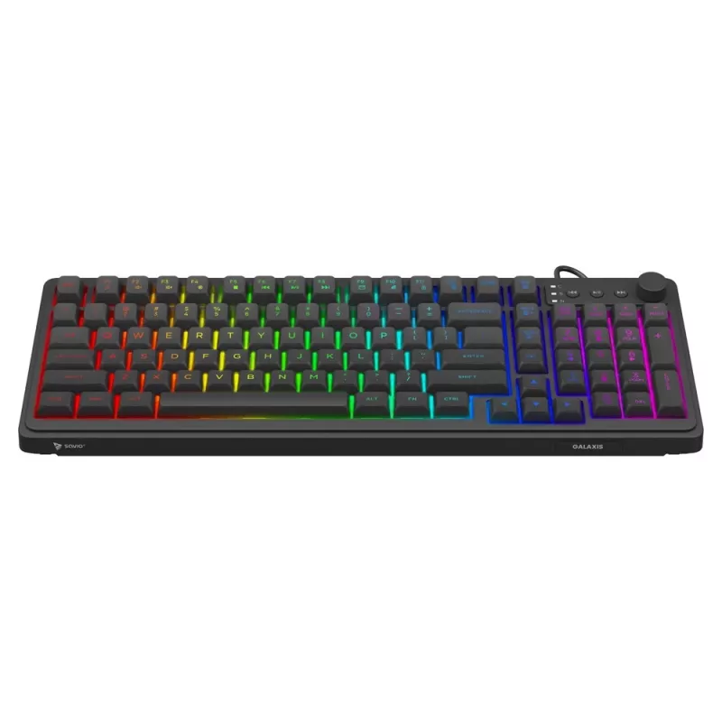 Tastiera gaming Savio Galaxis USB QWERTY US inglese nero