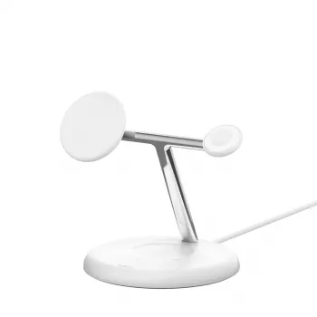 Belkin BoostCharge Pro 3-in-1 stazione di ricarica wireless con Qi2, bianco (WIZ023VFWH)