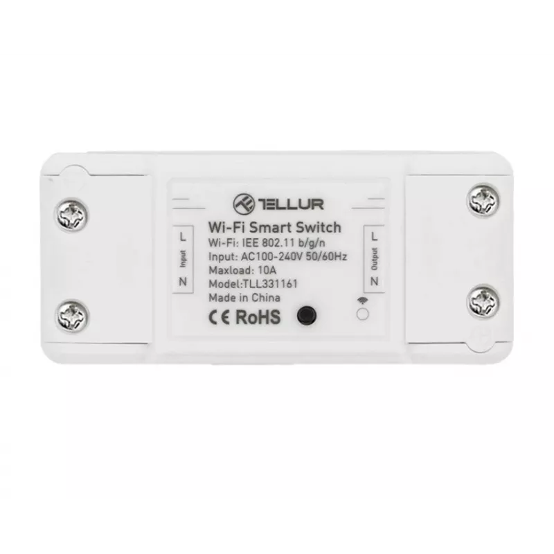 Interruttore Wi-Fi inline Tellur TLL331161 2200W — relè inline smart per lampade e dispositivi