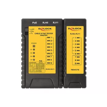 Tester per cavi di rete DeLOCK 86107 nero giallo