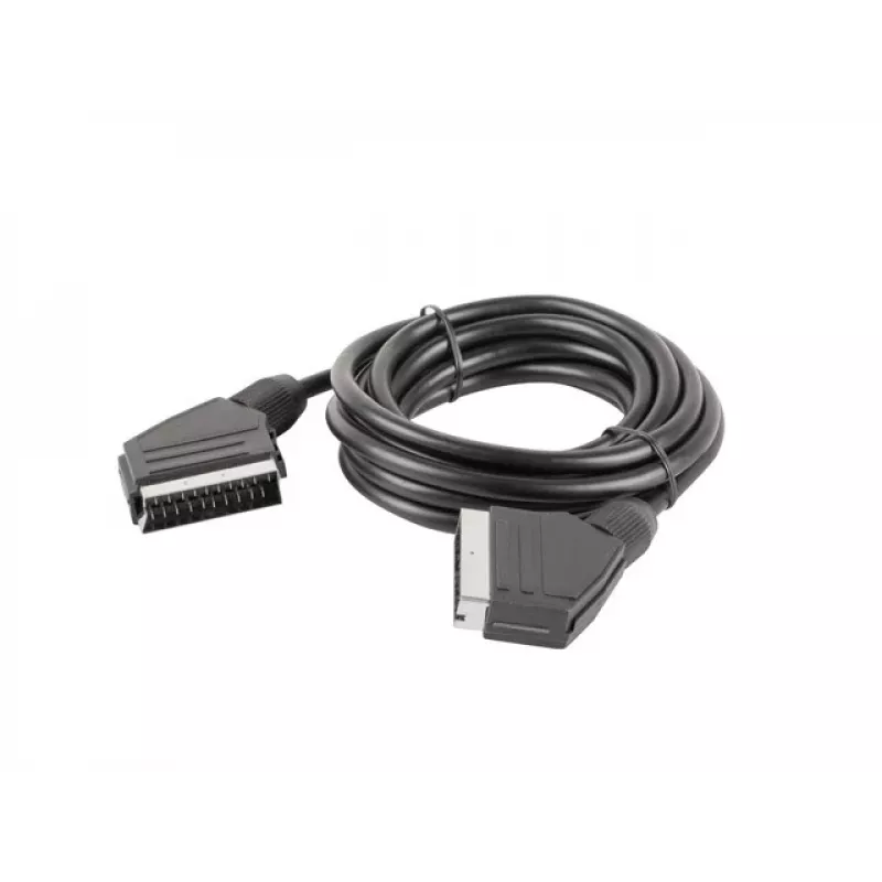 Lanberg CA-EUEU-10CC-0018-BK cavo SCART, SCART a SCART 21 pin, 1,8 m, nero