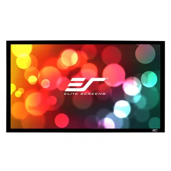 Elite Screens | Serie SableFrame | ER100WH1 | Diagonale 100 pollici | 16:9 | Larghezza schermo (B) 221 cm | nero