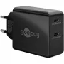 Caricabatterie da interno Goobay 61757 ricarica rapida USB Type-C 2 porte nero