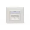 Digitus | Placca a parete per moduli Keystone, tipo tedesco, piastra centrale 50x50 mm, cornice 80x80 mm | DN-93801-1