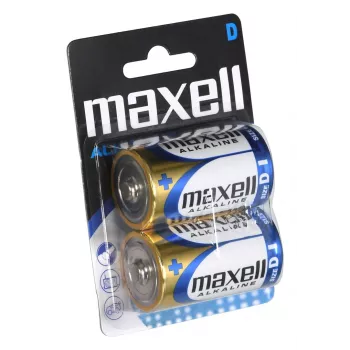 Batteria alcalina monouso MAXELL D 1,5V (cilindrica) – 2 pz., blister