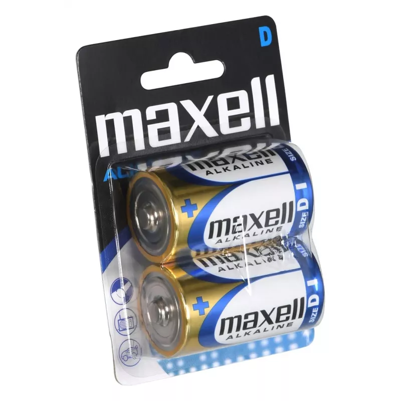 Batteria alcalina monouso MAXELL D 1,5V (cilindrica) – 2 pz., blister