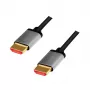 LogiLink - Ultra High Speed - cavo HDMI con Ethernet - HDMI maschio a HDMI maschio - 1 m - tripla schermatura - grigio, nero - supporta 8K 60