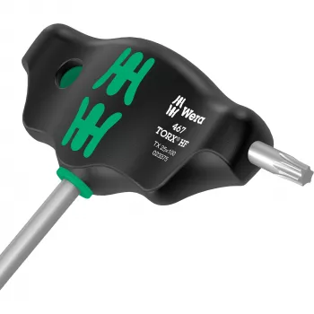 454/7 HF Set 1 cacciaviti con impugnatura a T + supporto, 7 pezzi (nero/verde, con funzione di trattenuta)