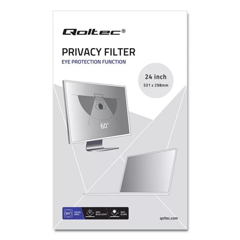 Filtro privacy Qoltec 51060 per monitor 61 cm (24