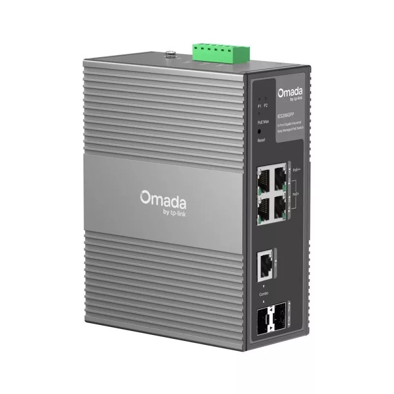 Switch di rete TP-Link IES206GPP managed Gigabit Ethernet (10/100/1000) Power over Ethernet (PoE) nero