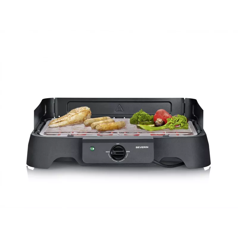 Griglia elettrica da tavolo SEVERIN PG 8593, 2000 W, griglia rettangolare, nero